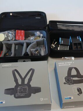NIB GoPro MIXED LOT Sports Kit Hero 10 + Ace360 Action Camera Accessories W/Case